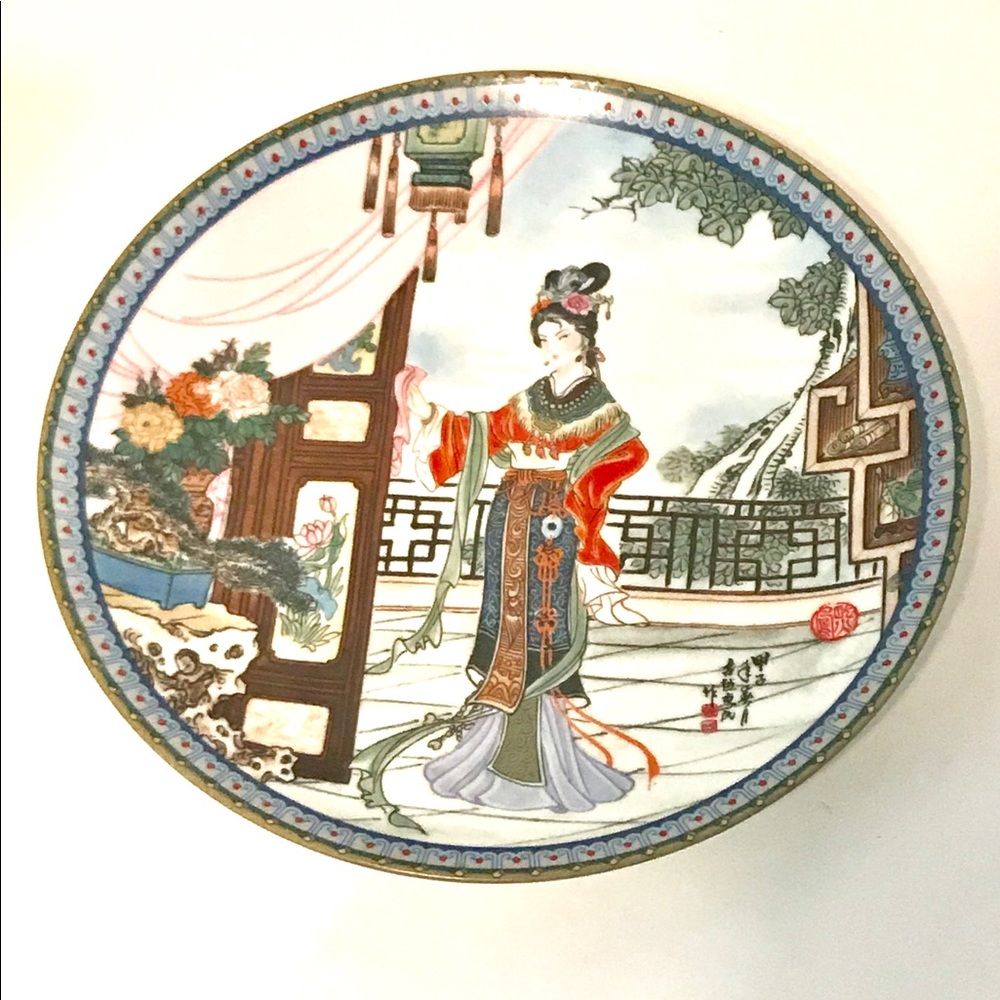 Asian Hand Painted Porcelain Plate